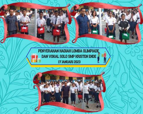 1. PENYERAHAN HADIAH LOMBA OLIMPIADE DAN NYANYI 17 JAN 2023