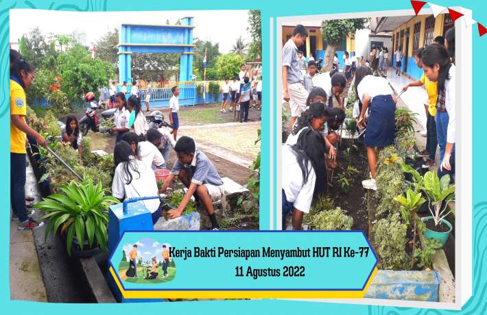 Kerja Bakti Menyongsong HUT RI KE-77